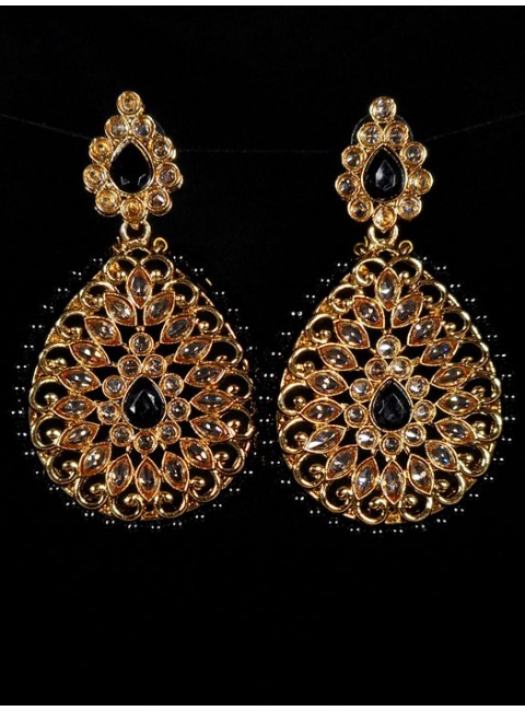 Reverse Ad Earrings With Meenakari Work